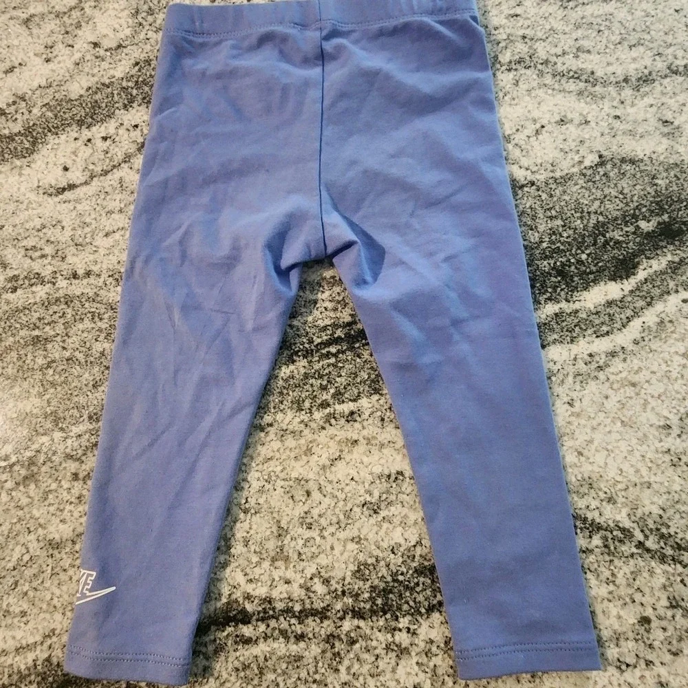 NIKE LEGGINGS BABY GIRL SIZE 24 MONTHS BLUE ELASTIC WAIST **PANTS‎ ONLY!** NEW